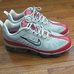 Nike Red and White VaporMax Sneakers